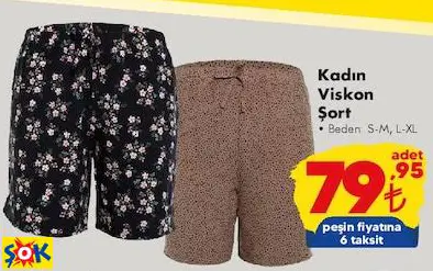 KADIN VİSKON ŞORT KADIN VİSKON ŞORT